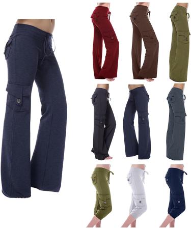 Women's Baggy Cargo Pants 2023 | Casual Joggers with Pockets | Loose Fit Straight Wide Leg Trousers | Y2K Style | Black - Buy Online on GoSupps.com