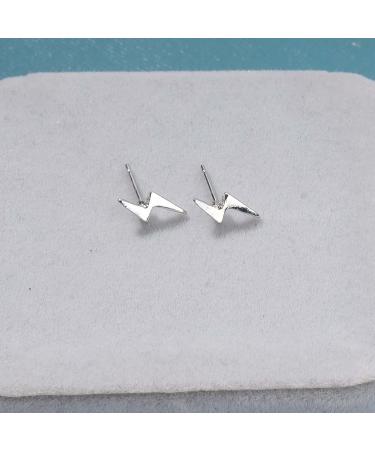 Boho Thunder Studs Earrings - Silver Lightning Bolt Jewelry for Women & Girls | Cute Friendship Gift - Buy Online on GoSupps.com