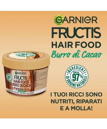 Garnier Fructis Hair Food Beurre de Cacao Shampoing 350ml + Apr s-Shampoing 350ml + Masque Triple Usage 390ml pour Cheveux Secs et Boucl s 98% d'Ingr dients d'Origine Naturelle - Lot de 3 - Buy Online on GoSupps.com