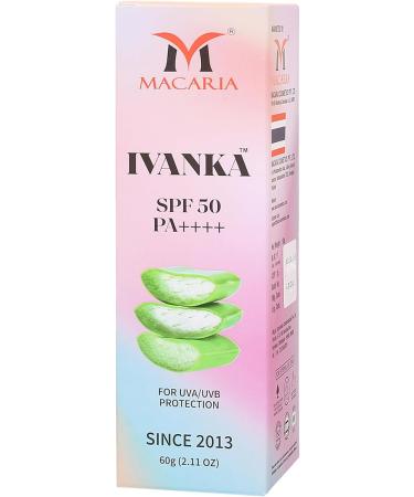 Macaria Ivanka SPF 50 PA++++ Sunscreen for Men Women & All Skin Types. with Full Spectrum Protection for Dry & Acne Prone Summer Skin Advanced Hydration & Non Greasy Formula for Face & Full Body - Buy Online on GoSupps.com