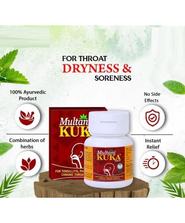 Desko Kuka Tablet for Tonsillitis & Pharyngitis Relief | 100% Natural Ayurvedic Formula | Soothes Chronic Throat Issues | 50 Tablets - Buy Online on GoSupps.com