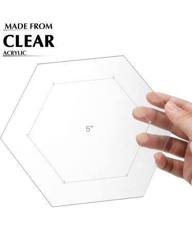 Hexagon Quilting Templates Set - 6 Pieces (1-5 Inch) with Seam Allowance - Acrylic for DIY Quilting Crafts - Buy Online on GoSupps.com