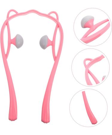 Minkissy Manual Massage Device Set - Deep Tissue Roller for Legs & Neck Hand Massager - 2 Pieces in Pink - Perfect for Muscle Relief & Relaxation - Buy Online on GoSupps.com