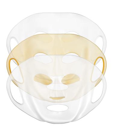 Beaupretty Reusable Silicone Face Mask 3-Piece Moisturising Face Mask Cover Reusable Anti-Wrinkle Silicone Face Mask Holder for Leaf Masks