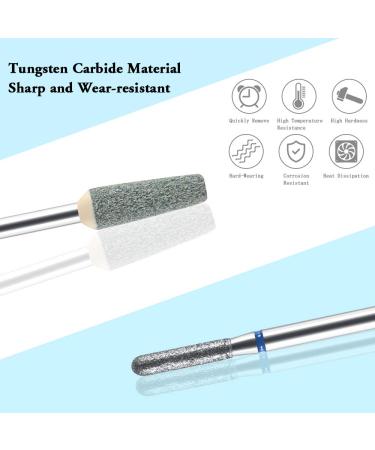 URAQT 10pcs Electric Nail Drill Bits Set - Professional Cuticle Polishing Bits for Acrylic Gel Nails - Manicure Pedicure Drill Tool - Buy Online on GoSupps.com