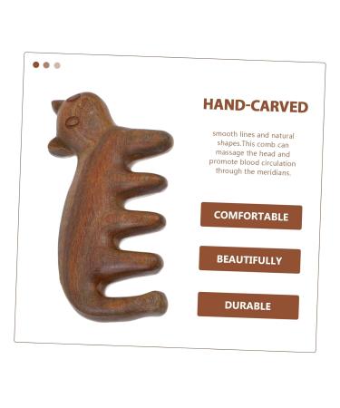 Healeved 3 Pcs Green Sandalwood Cat Massage Comb Kit - Eco-Friendly Wooden Tool for Kitten Grooming & Relaxation - Buy Online on GoSupps.com