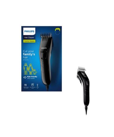 Philips Family Hair Clipper Stainless Steel Blades 11 Length Settings Corded Use - QC5115/13
