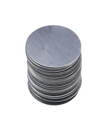 FOMIYES 100pcs Metal Stickers Metal Eyeshadow Pads Eyeshadow Case Pad Makeup Palette Round Metal Rod