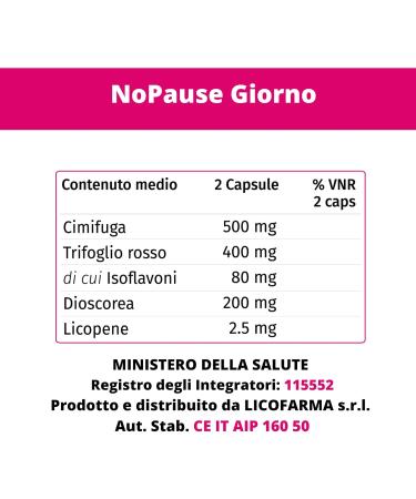  Licofarma NoPause Day & Night Supplement for the Well-being of Women in Menopause. Soy-free formula. Double format 60+30 capsules. - Buy Online on GoSupps.com