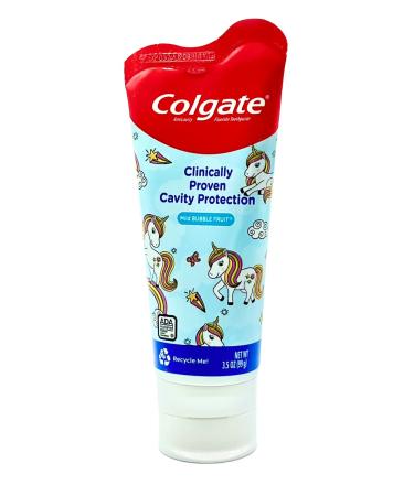 Kids Unicorns Toothpaste Mild Bubble Fruit Clinically Proven Cavity Protection
