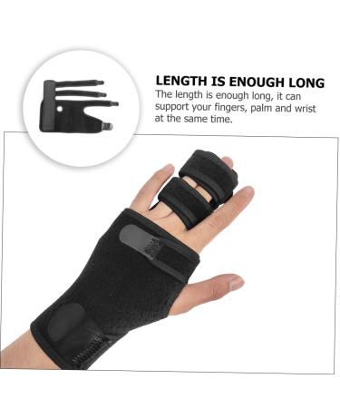 FRCOLOR Adjustable Thumb Support Mallet Stabilizer | Breathable Wristband for Sprains | Protective Hand Joint Support - Black Right - Buy Online on GoSupps.com