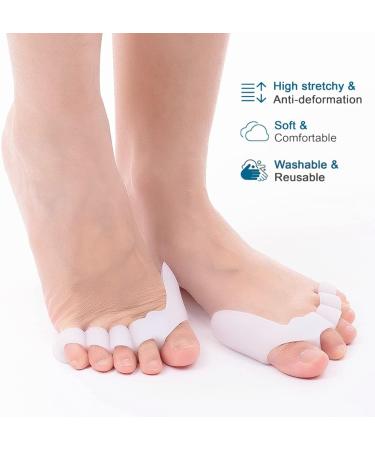 JH Silicone Toe Separator & Bunion Corrector - Hammer Toe Straighteners for Men & Women - Universal Size - 1 Pair Set - Buy Online on GoSupps.com