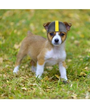 Pet Motorcycle Helmet - Adjustable Dog & Cat Cap with Ear Holes | Outdoor Bike Safety Gear in White & Orange - Buy Online on GoSupps.com