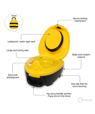 Travel Potty: My Carry Potty Bumble Bee - Portable Award-Winning Toilet Seat for Kids - Buy Online on GoSupps.com