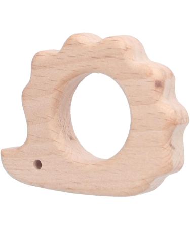 5Pcs Baby Teething Toy - Wooden Hedgehog Pendant | Beech Wood Animal Shape for Handmade Necklaces & Bracelets - Buy Online on GoSupps.com