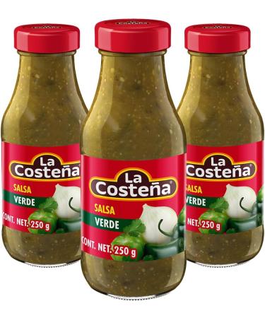 La Costena Salsa Verde 250g (Pack 3) / Mexican Salsa Verde Sauce Green Salsa Dipping Sauce Bottle - Buy Online on GoSupps.com