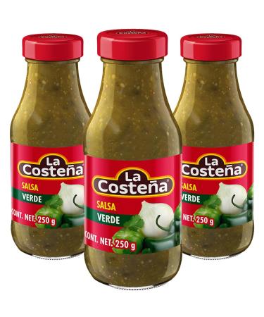 La Costena Salsa Verde 250g (Pack 3) / Mexican Salsa Verde Sauce Green Salsa Dipping Sauce Bottle - Buy Online on GoSupps.com
