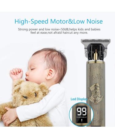Professional Men's Hair Clipper Beard Trimmer Men's Hair Trimmer USB Rechargeable Portable Electric Shaver LED Screen Suitable for Adults and Barbers - Buy Online on GoSupps.com