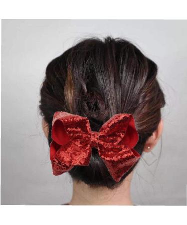 Tossens Party Hair Bow Clips - 2 Pieces Big Bling Glitter Ribbons for St. Patrick's Day - Buy Online on GoSupps.com