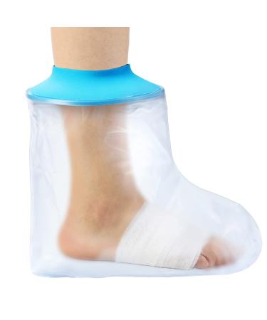 Waterproof Foot Cast Cover for Shower Ankle Wound Protector Bath Adult Watertight Cast Bag Showering for Surgery Foot Ankle Burns Reusable