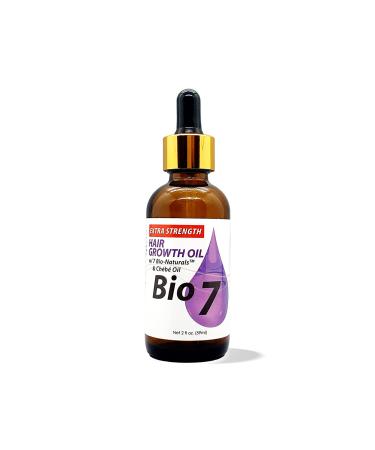 BIO7 EXTRA STRENGTH HAIR GROWTH OIL W/ 7 BIO-NATURALS CH B  OIL   2 Fl Oz   Strengthen  Thicken and Grow Your Hair  Condition Your Scalp  Prevent Hair Breakage  Supply Valuable Nutrients To Hair and Scalp  Increase Blood...