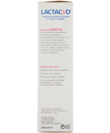 Lactacyd Sensitive Intimate Hygiene Gel 200ml - Gentle Cleansing for Sensitive Skin - Buy Online on GoSupps.com