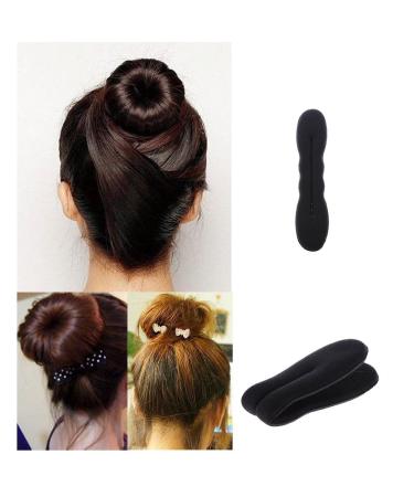 Sponge Bun Hair Donut Twister Maker Former Foaming Tools + 10 Rubber Bands + 10 Hairpins by Boolavard TM