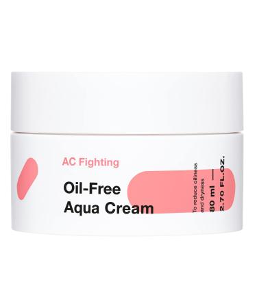 TIAM AC Fighting Oil-Free Aqua Cream Hydrating Water Gel Moisturizer for Oily skin Blemish Soothing Cream Non-greasy 2.7 Fl.Oz
