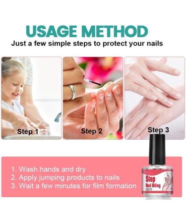 Anti Nail Biting Nail Polish Quick Drying Nail Biting Prevention No Bite Nail Polish Stop Biting Nail Nail Biting Prevention for Adults Clear Anti Nail Biting Polish Stop Nail Biting Nail Varnish - Buy Online on GoSupps.com