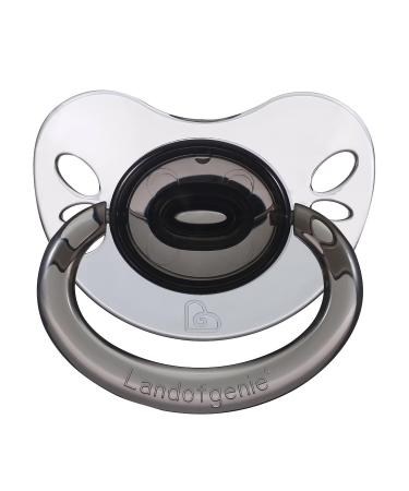 Landofgenie Teat Shield Transparent New Generation Pacifier in Adult Size Black