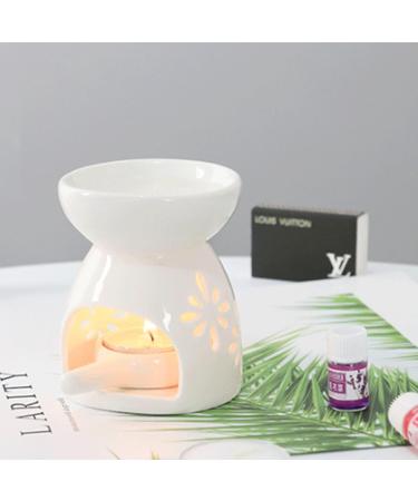 XFly Ceramic Fragrance Lamp & Mini Tealight Holder | Oil Burner for Wax & Essential Oils | Aroma Diffuser with Candli Spoon - Perfect for Home Fragrance - Buy Online on GoSupps.com