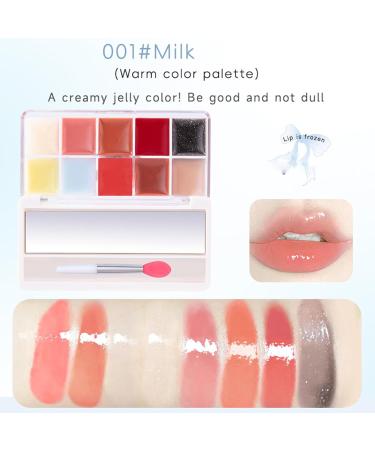  Huyeruie Lip Color Palette Lip Makeup 10-Color Gel Lip Cream Palette - Non-Stick Lip Cream Palette High-Quality Lipstick Set - Buy Online on GoSupps.com