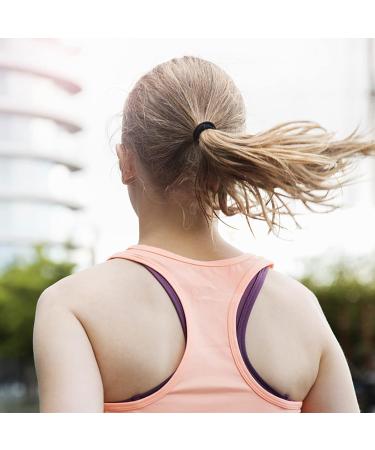 Jawflew 50PC Seamless Black Hair Ties for Women & Girls - Elastic Ponytail Holders for Thick Hair - No Damage Hair Bands - Black - Buy Online on GoSupps.com