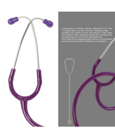 Dual Head Stethoscope for Doctors & Nurses - High Acoustic Sensitivity Durable & Comfortable - Lightweight Medical Tool (Purple - Buy Online on GoSupps.com