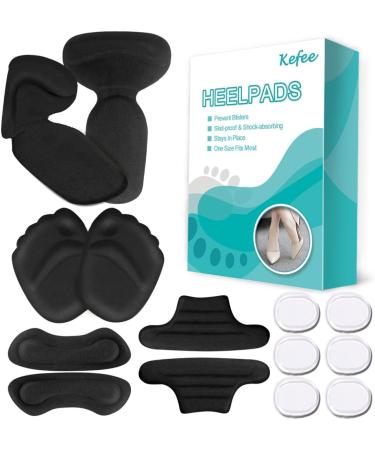 Heel Grips and Inserts Set for Women - High Heel Pads, Forefoot Cushion, Blister Prevention - Black - Buy Online on GoSupps.com