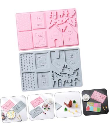 Cabilock 12 Pcs Cake Baking Tools Silicone Molds House Cookie Home Tools Christmas Cake Mold Manual Dessert - Buy Online on GoSupps.com