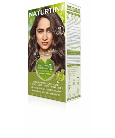 Naturtint Permanent Hair Color 6A Dark Ash Blonde - Ammonia-Free, Vegan, Cruelty-Free | Up to 100% Gray Coverage | Long-Lasting Results - Buy Online on GoSupps.com