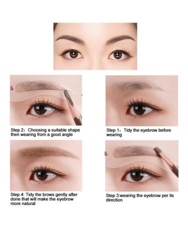24 Eyebrow Stencil Templates Set - Reusable DIY Makeup Tool for Perfectly Shaped Eyebrows | Ugenbrau Care - Buy Online on GoSupps.com