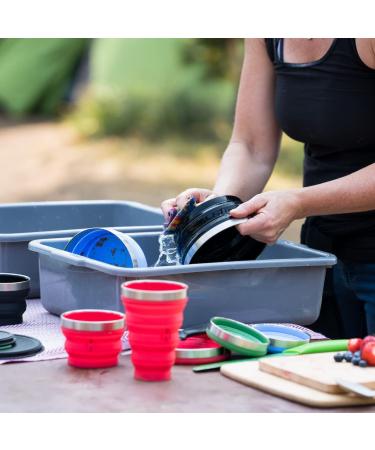 Hydaway Collapsible Bowl | Portable 1-Quart Dish for Camping, Hiking, Travel | Fern Green - Buy Online on GoSupps.com