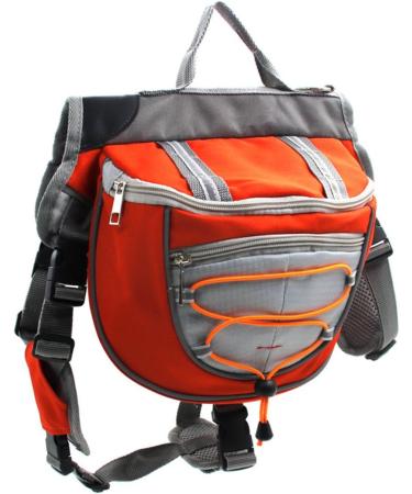 XIAOYU Dog Backpack - Adjustable Saddle Bag Harness Carrier for Travel Hiking & Camping - LL Orange - Buy Online on GoSupps.com