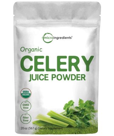 Organic Celery Juice Powder  20 Ounce (1.25 Pound)  71 Serving  Celery Detox and Cold Pressed  Boosts Immune System  Energy and Supports Gut Health  Rich in Immune Vitamin C and Minerals  Vegan - Buy Online on GoSupps.com