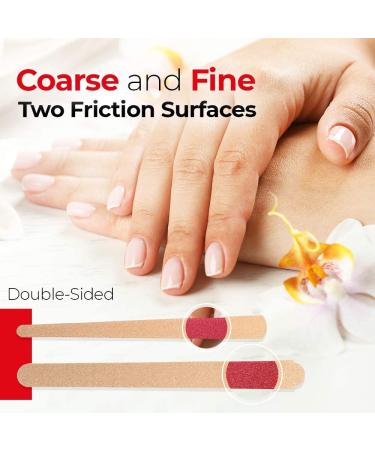 TITANIA Sand Nail Files - Premium Wood Quality 12 cm 10 Cards - 1 Pack | International Shipping Available - Buy Online on GoSupps.com