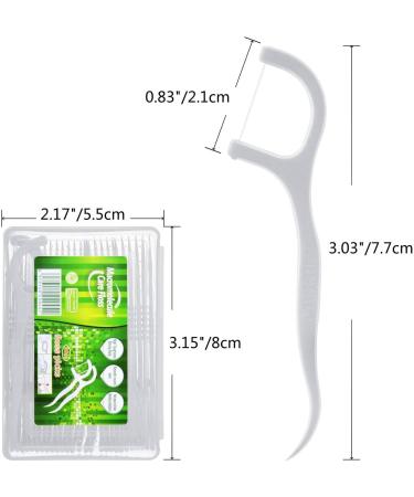 Czemo 300 Pieces Interdental Floss Sticks - White Dental Care Tooth Cleaners Silk Sticks & Toothpick Oral Care | 6 Pack - Buy Online on GoSupps.com