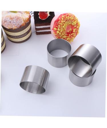 Zerodeko 12 Pcs Mousse Circle Mousse Making Molds Cheese Baking Ring Mold Non-Stick Baking Plate Round Art Baking Pan Round Cake Pan Cake Ring Mold Stainless Steel Household Micro-Wave Oven Silver 6x2pcs 6X6X5CMx2pcs - Buy Online on GoSupps.com
