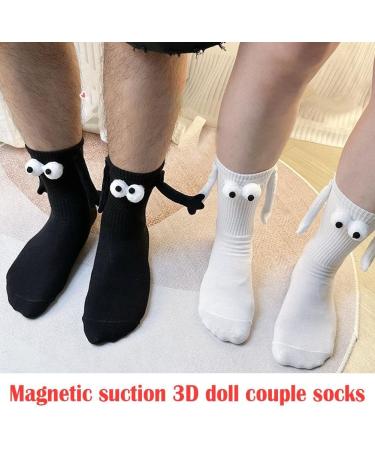 3D Couple Socks with Magnetic Suction - Cute Mid-Tube Design (6 Pairs) - Buy Online on GoSupps.com