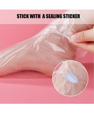 100pcs Disposable Paraffin Bath Liners for Foot Spa Moisturizing - Transparent Plastic Foot Covers for Women & Feet Care - Buy Online on GoSupps.com