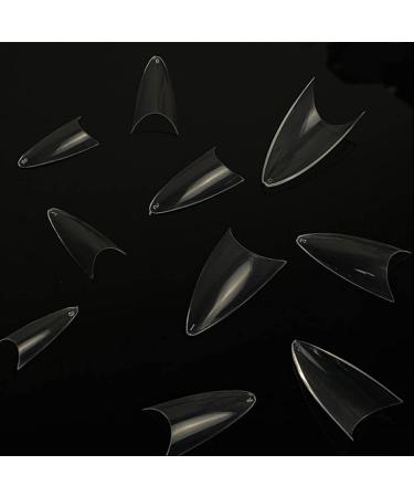 500pcs Clear Almond Shaped Nail Tips | Half Cover Acrylic Nail Professional Supplies - Buy Online on GoSupps.com