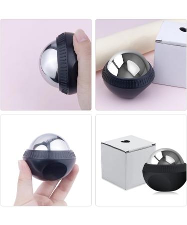 Buy Minkissy 304 Stainless Steel Ice Massage Ball - Removable Cold Compress for Muscle Relief | Metal Massage Tools & Rollball Massager (Black) - Buy Online on GoSupps.com