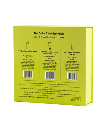 Hy phen Daily Glow Essentials Gift Kit | Complete Skin Care Routine with Face Serum Moisturizing Sunscreen SPF & Lip Balm | Perfect Gift Set for All Skin Types Women - Buy Online on GoSupps.com