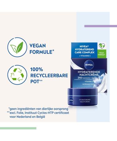 Beiersdorf NIVEA Essentials Moisturizing Night Cream Normal to combination skin With lotus extract and water lily extract Vitamin E and Provitamin B5 Face care 50 ml - Buy Online on GoSupps.com